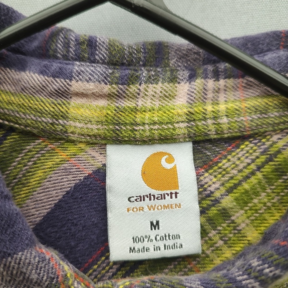 Carhartt For Women Multicolor Flannel‎ Button Up Shirt Size Medium - Picture 5 of 14